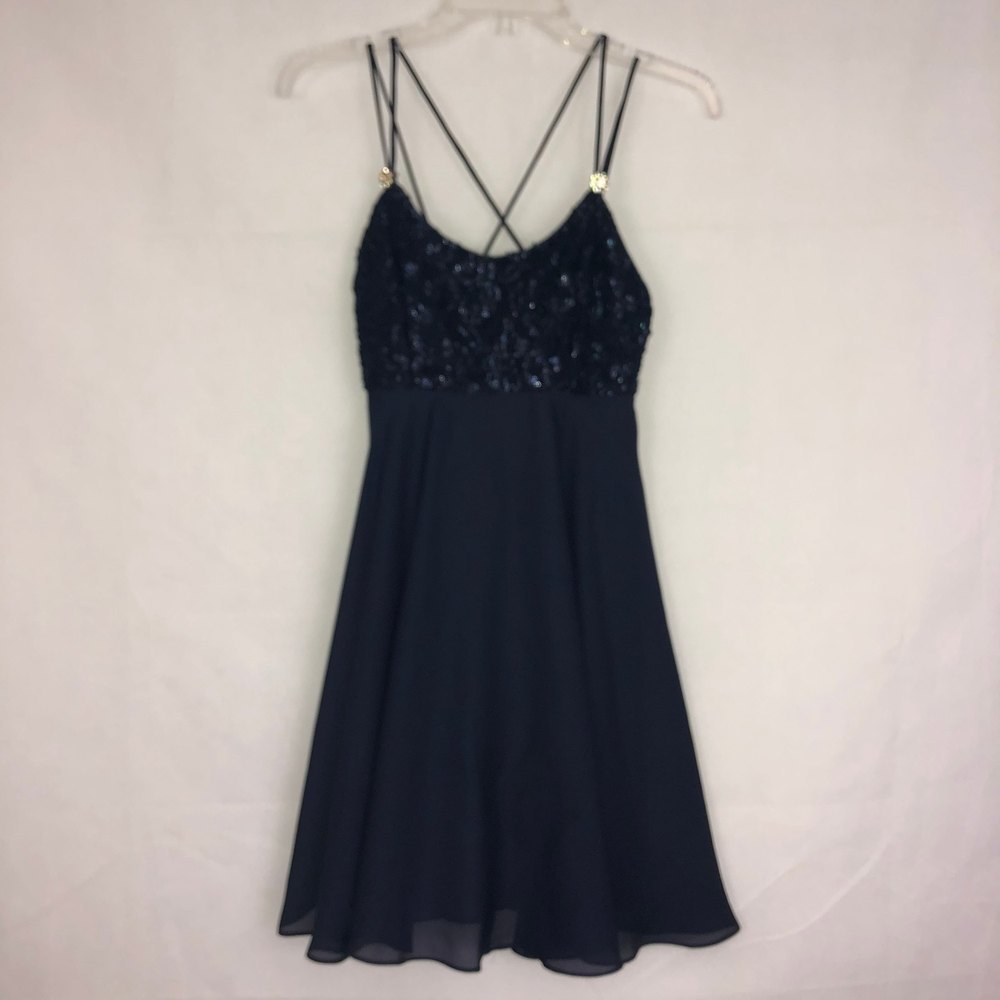 Blondie and Me Evening Navy Dress Size 5/6